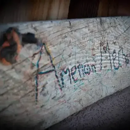 American Mechanical Wood Sign